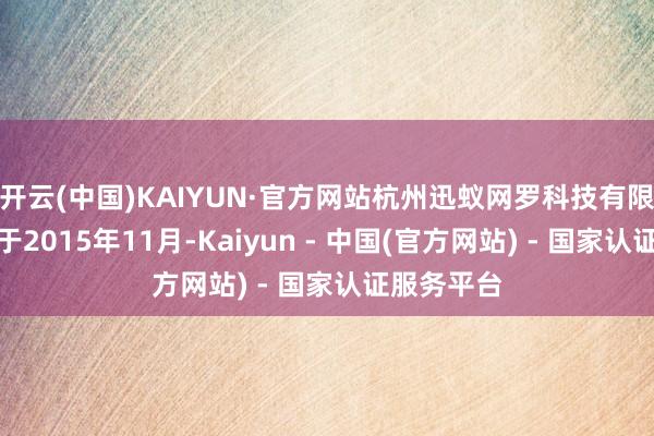 开云(中国)KAIYUN·官方网站杭州迅蚁网罗科技有限公司成就于2015年11月-Kaiyun - 中国(官方网站) - 国家认证服务平台