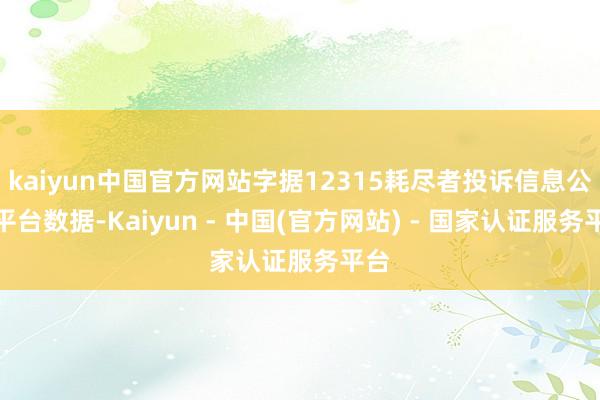 kaiyun中国官方网站字据12315耗尽者投诉信息公示平台数据-Kaiyun - 中国(官方网站) - 国家认证服务平台