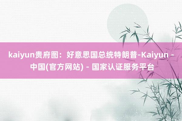 kaiyun贵府图：好意思国总统特朗普-Kaiyun - 中国(官方网站) - 国家认证服务平台